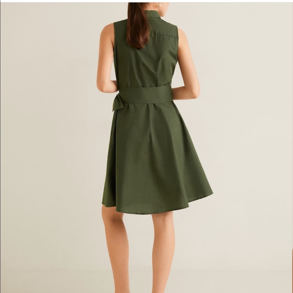 Mango summer belted Midi shirt dress - Picture 2 of 9